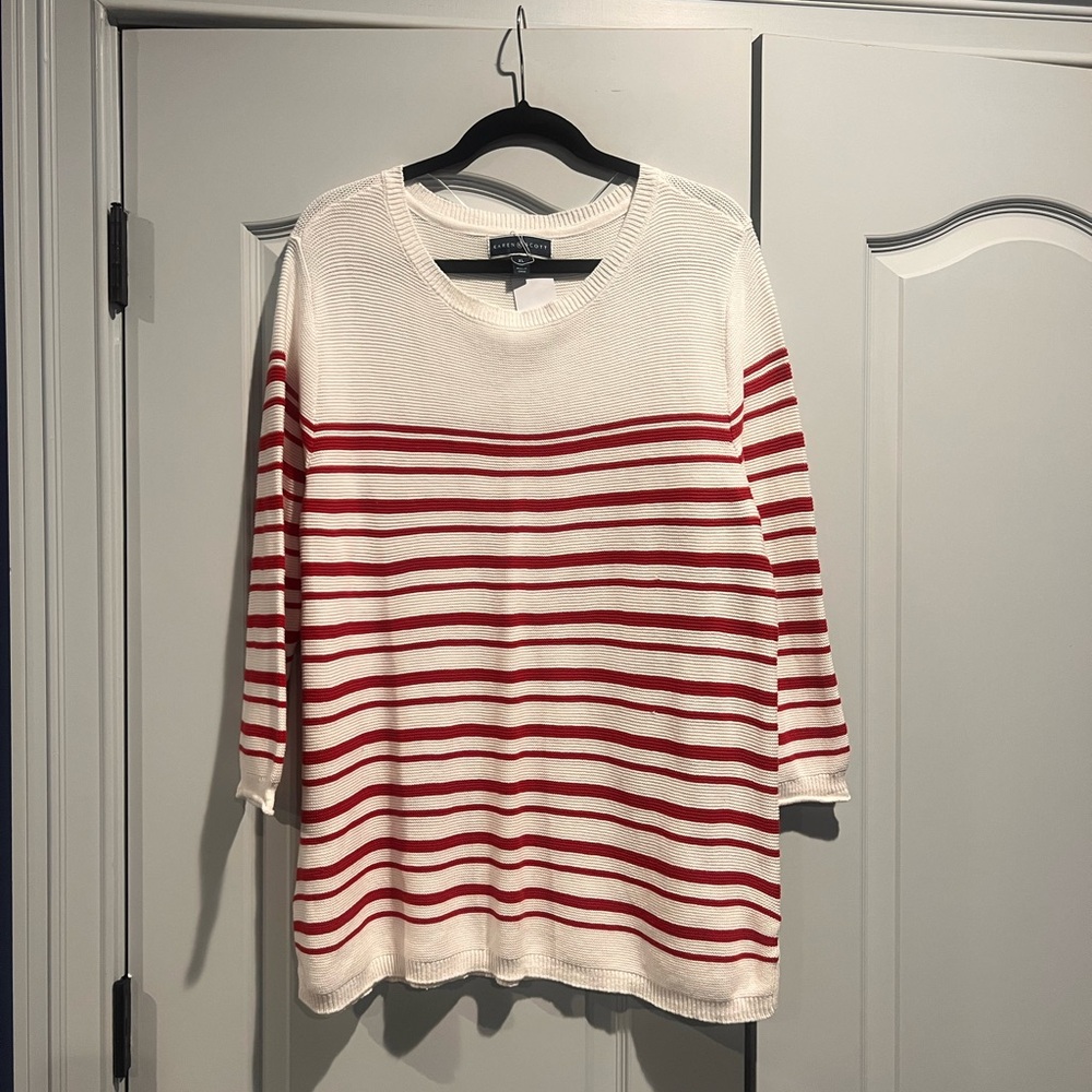 Karen Scott Classic White Sweater